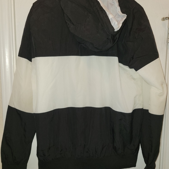 CSG Black & White Zip Up Hoodie Windbreaker Jacket sz Medium - Picture 4 of 7